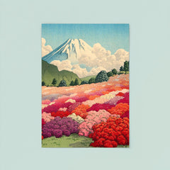 View of an Azalea Garden and Mount Fuji by Kawase Hasui, 1935 poster 8