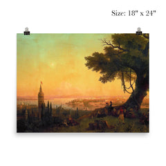 View of Constantinople by Ivan Aivazovsky, 1846 poster 5