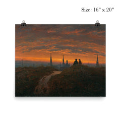 View of Dresden at Sunset by Carl Gustav Carus, 1822 poster 2
