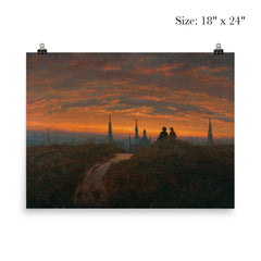 View of Dresden at Sunset by Carl Gustav Carus, 1822 poster 5