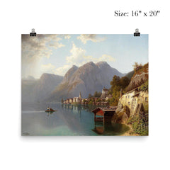 View of Hallstatt by Wilhelm Theodor Nocken, 1905 poster 2