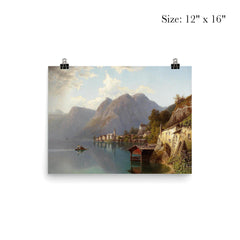 View of Hallstatt by Wilhelm Theodor Nocken, 1905 poster 3