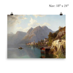 View of Hallstatt by Wilhelm Theodor Nocken, 1905 poster 5
