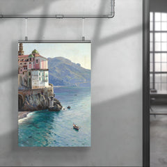 View of the Atrani Coast Near Amalfi, Italy by Peder Mork Mønsted, 1925 poster 4