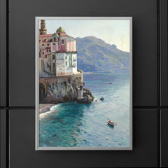 View of the Atrani Coast Near Amalfi, Italy by Peder Mork Mønsted, 1925 poster 5