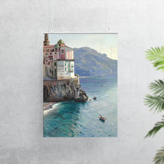 View of the Atrani Coast Near Amalfi, Italy by Peder Mork Mønsted, 1925 poster 7