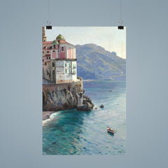 View of the Atrani Coast Near Amalfi, Italy by Peder Mork Mønsted, 1925 poster 9