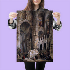 View of the Interior of a Cathedral by Jenaro Pérez Villaamil poster 3