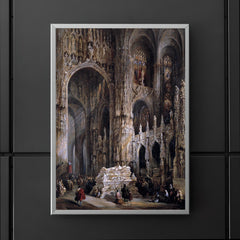 View of the Interior of a Cathedral by Jenaro Pérez Villaamil poster 5