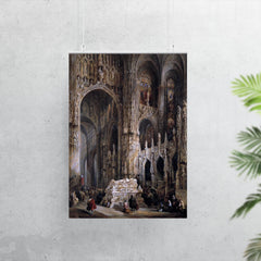View of the Interior of a Cathedral by Jenaro Pérez Villaamil poster 7