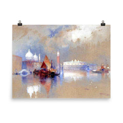View of Venice by Thomas Moran, 1888 poster on a plain backdrop in size 8"x10".