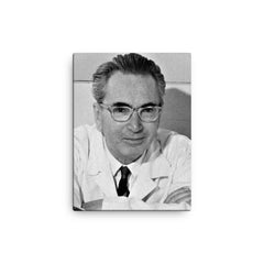 Viktor Frankl canvas print on a plain backdrop in size 12"x16".