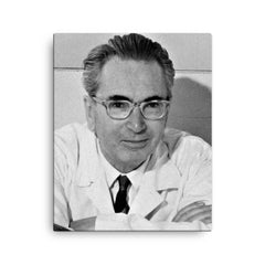 Viktor Frankl canvas print on a plain backdrop in size 16"x20".