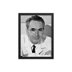 Viktor Frankl framed print on a plain backdrop in size 12"x16".
