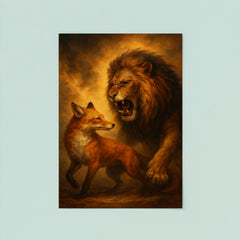 Vilfredo Pareto foxes and lions allegory poster 8