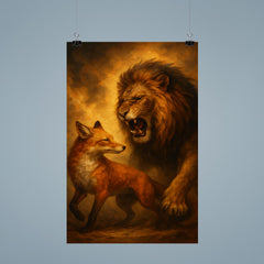 Vilfredo Pareto foxes and lions allegory poster 9
