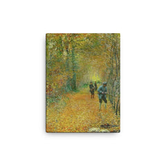 Villas in Bordighera by Claude Monet, 1884 canvas print on a plain backdrop in size 12"x16".