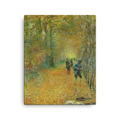 Villas in Bordighera by Claude Monet, 1884 canvas print on a plain backdrop in size 16"x20".