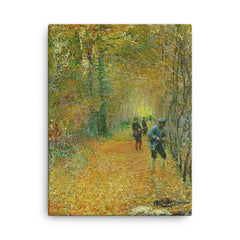 Villas in Bordighera by Claude Monet, 1884 canvas print on a plain backdrop in size 18"x24".