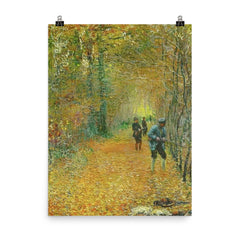 Villas in Bordighera by Claude Monet, 1884 poster on a plain backdrop in size 8"x10".