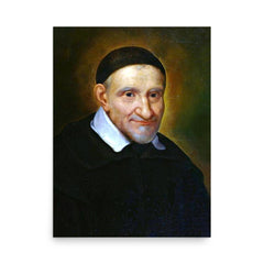 Vincent de Paul poster on a plain backdrop in size 18"x24".