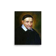 Vincent de Paul poster on a plain backdrop in size 8"x10".