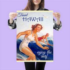 Vintage Hawaii travel poster poster 3
