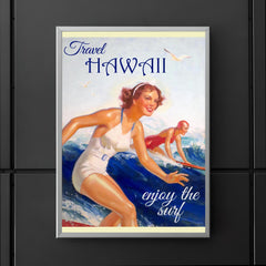 Vintage Hawaii travel poster poster 5