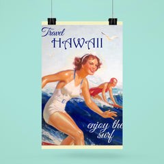 Vintage Hawaii travel poster poster 6