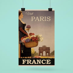 Vintage Paris France travel poster poster 6