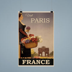 Vintage Paris France travel poster poster 9