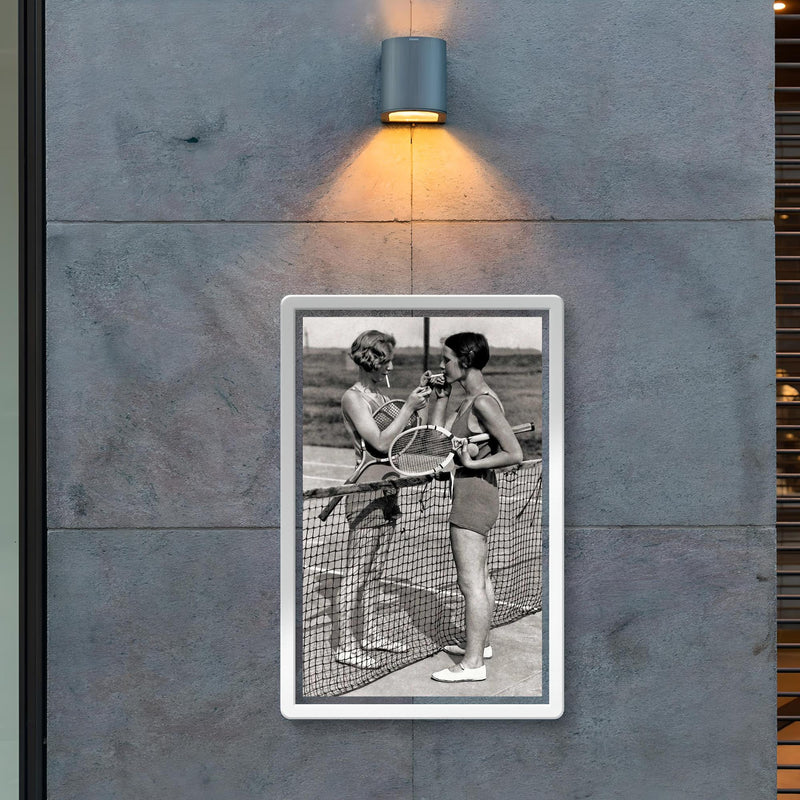 Vintage tennis photo - women tennis players smoking poster 2