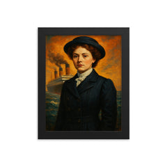 Violet Jessop framed print on a plain backdrop in size 8"x10".