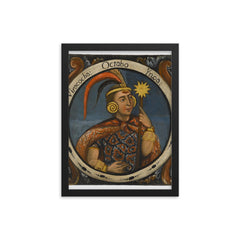 Viracocha Inca framed print on a plain backdrop in size 12"x16".