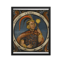 Viracocha Inca framed print on a plain backdrop in size 16"x20".