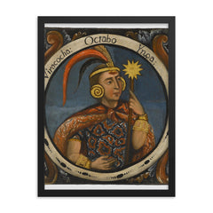 Viracocha Inca framed print on a plain backdrop in size 18"x24".