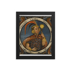Viracocha Inca framed print on a plain backdrop in size 8"x10".