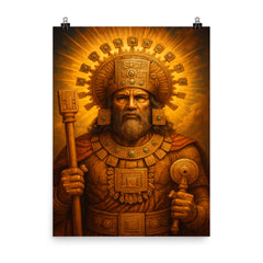 Viracocha Inca poster on a plain backdrop in size 8"x10".