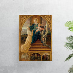 Virgin and Child Between Saint Genevieve and Joan of Arc by Elisabeth Sonrel, 1916 poster 7