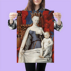 Virgin and Child Surrounded by Angels by Jean Fouquet, 1450 poster 3