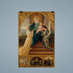 Virgin and Child with Saint Geneviève and Joan of Arc by Élisabeth Sonrel, 1916 poster 9