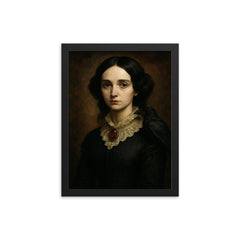 Virginia Poe framed print on a plain backdrop in size 12"x16".