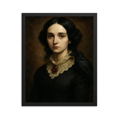 Virginia Poe framed print on a plain backdrop in size 16"x20".