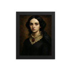 Virginia Poe framed print on a plain backdrop in size 8"x10".