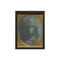 Virginia Tobacco Plantation Farmer and War of 1812 Veteran, ca. 1849 framed print on a plain backdrop in size 12"x16".