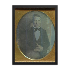 Virginia Tobacco Plantation Farmer and War of 1812 Veteran, ca. 1849 framed print on a plain backdrop in size 18"x24".