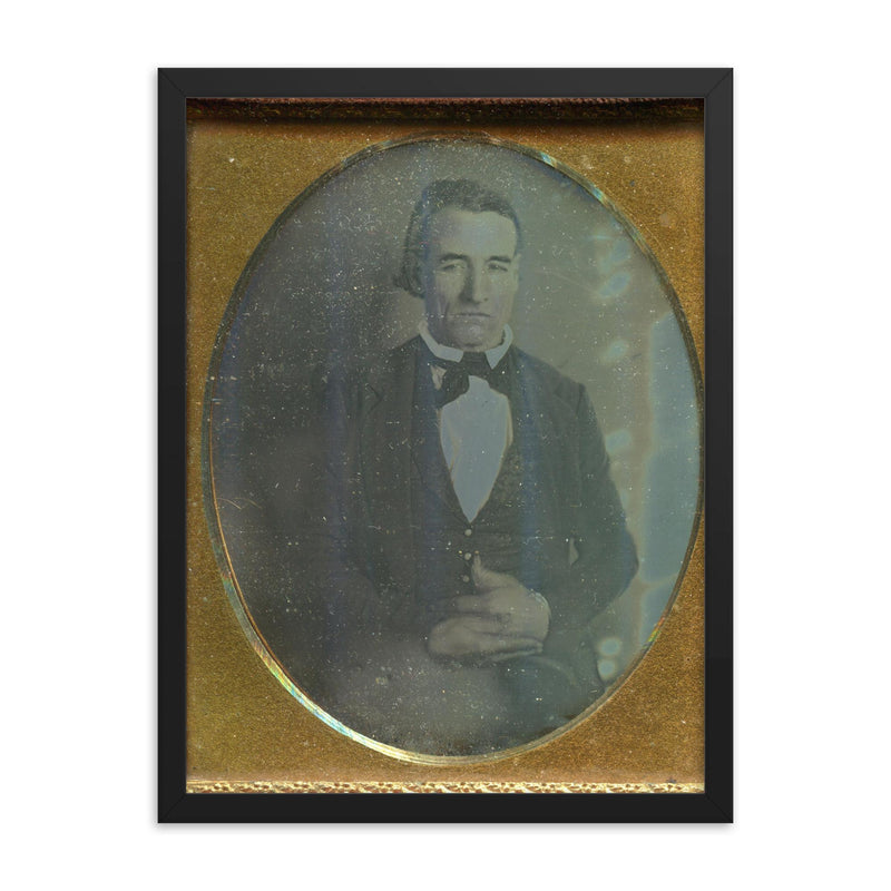 Virginia Tobacco Plantation Farmer and War of 1812 Veteran, ca. 1849 framed print on a plain backdrop in size 18