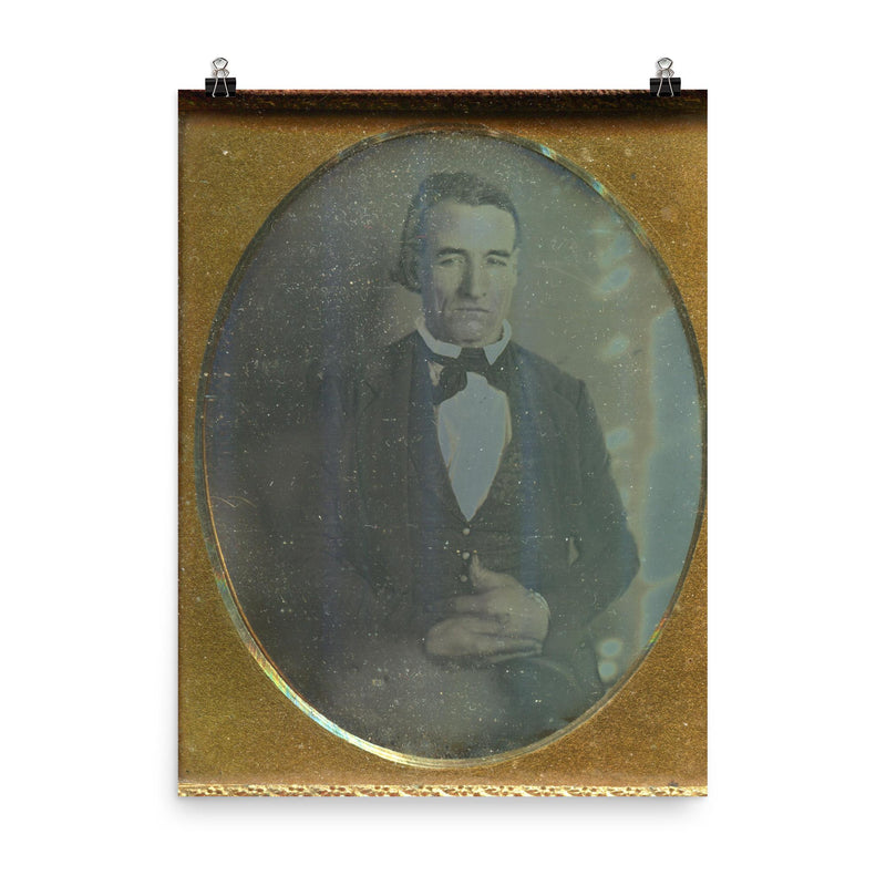 Virginia Tobacco Plantation Farmer and War of 1812 Veteran, ca. 1849 poster on a plain backdrop in size 8