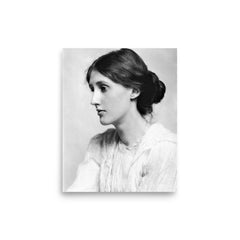 Virginia Woolf poster on a plain backdrop in size 8"x10".