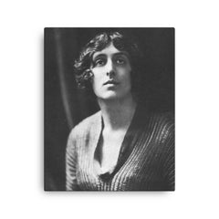 Vita Sackville-West canvas print on a plain backdrop in size 16"x20".